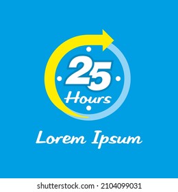 vector logo with clock concept