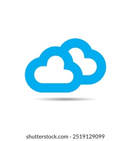 A vector logo of a cloud with smooth, rounded edges, showcasing a soft and minimalist design that conveys lightness and simplicity.