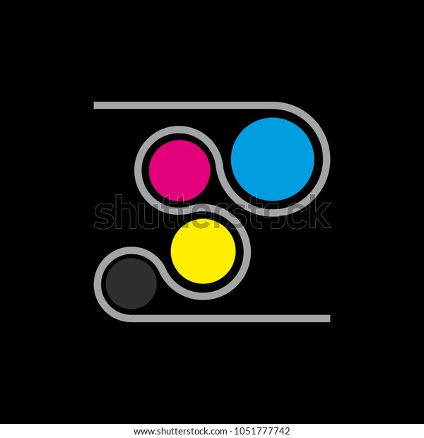 Vector Logo Cmyk Printing Stock Vector Royalty Free 1051777742