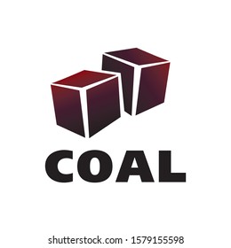 Vector logo of coal mining and sale
