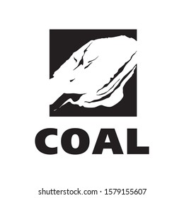 Vector logo of coal mining and sale