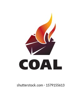 Vector logo of coal mining and sale