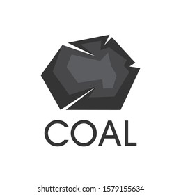 Vector logo of coal mining and sale