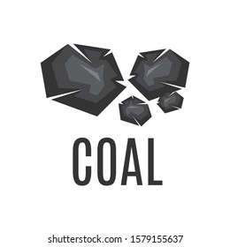 Vector logo of coal mining and sale