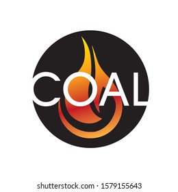Vector logo of coal mining and sale