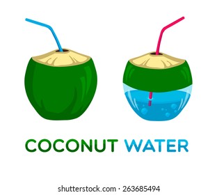 Vector logo for coconut water 