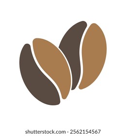 vector logo of coffee beans on a cup of coffee, coffee cafe logo, and coffee shop logo