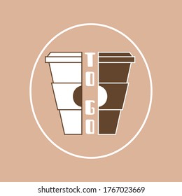 Vector logo for coffee, hot drink illustration