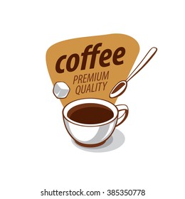 vector logo for coffee, hot drink illustration