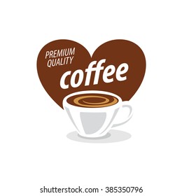 vector logo for coffee, hot drink illustration