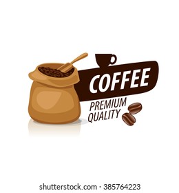 vector logo for coffee, hot drink illustration