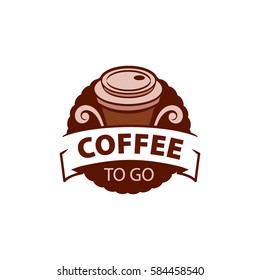vector logo for coffee, hot drink illustration