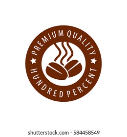 vector logo for coffee, hot drink illustration
