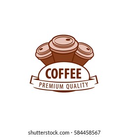 vector logo for coffee, hot drink illustration