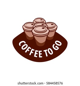 vector logo for coffee, hot drink illustration
