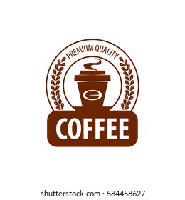 vector logo for coffee, hot drink illustration