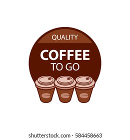 vector logo for coffee, hot drink illustration