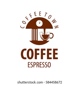 vector logo for coffee, hot drink illustration