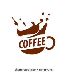 vector logo for coffee, hot drink illustration