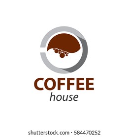 vector logo for coffee, hot drink illustration