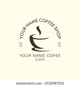 Vector Logo Coffee Shop Vintage