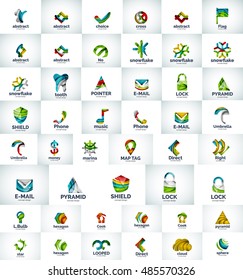 Vector logo collection, abstract geometric business icon set