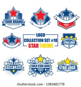 Vector logo collection set with star theme