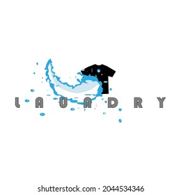 vector logo color londri water clothes
