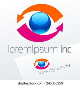 Vector logo with colorful arrows