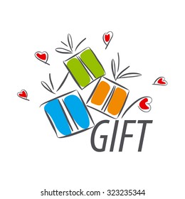 vector logo colorful gifts and hearts