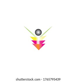 logotipo vectorial de un colorido triángulo moderno