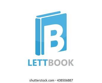 Vector Logo Combination Of A Book And Letter B