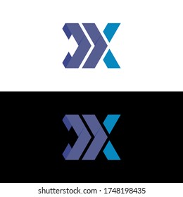 vector logo combination of ddx letters