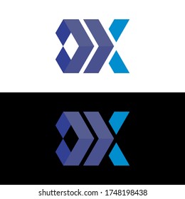 vector logo combination of ddx letters
