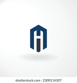 Logotipo vectorial - Letra combinada M y H personalizada
