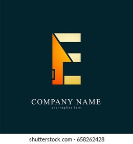 Vector Logo Combine House with Letter E . Real Estate , Property and Construction logo for Business Sign