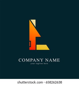 Vector Logo Combine House with Letter  L . Real Estate , Property and Construction logo for Business Sign