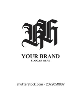 Vector logo combined with the letter H on a white background