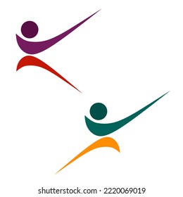 Comunidad del logotipo de vectores y compañía de fondo blanco 