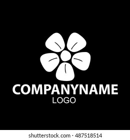 vector logo for companies flower with five petals