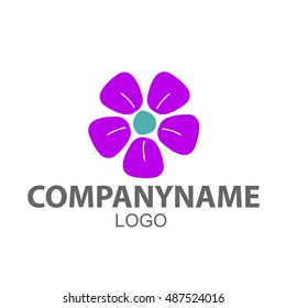 vector logo for companies flower with five petals