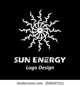 Vector logo for company, group or personal. Logo solar energy round and light elements, modern, simple template and minimalist logotype. Matches the logo you want