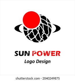 Vector logo for company, group or personal. Logo solar and earth energy, modern, simple template and minimalist logotype. Matches the logo you want