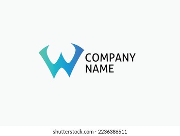 Vector logo for company with letters w