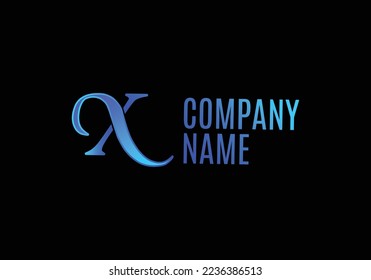 Vector logo for company with letters x