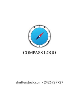 vector logo compass navigation isolated