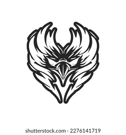 Vector logo composed of a black and white eagle.