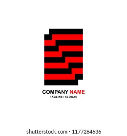 Vector logo concept for accounting or real estate company. Logo design with commercial building and chart bars. Business logo idea.
