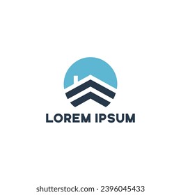 Vector logo concept for accounting or real estate company. Logo design with commercial building and chart bars. Business logo idea.