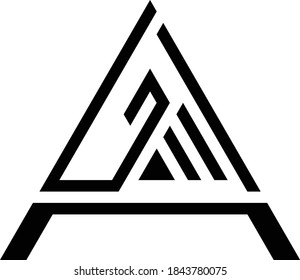 Vector logo concept. Vector logo of A alphabet. Vector logo illustration.